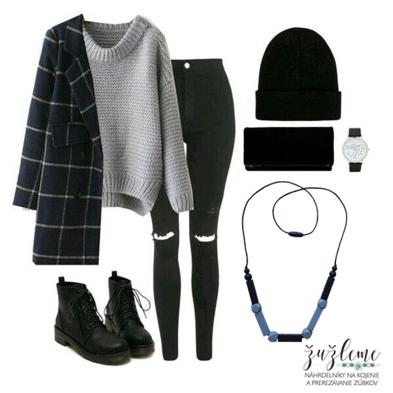 Tip na outfit pre štýlové mamičky / 2.týždeň / Čierny vzorovaný kabát