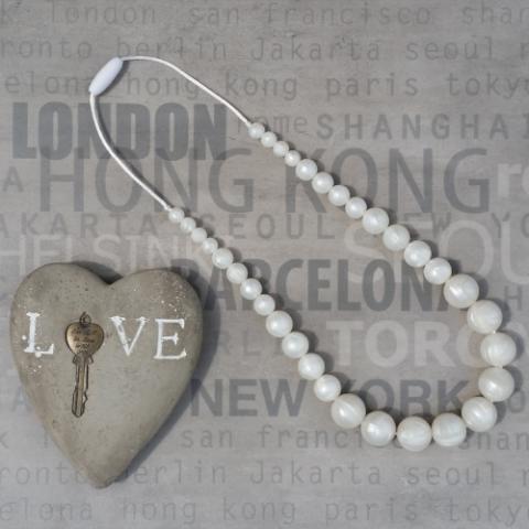 Elegantný silikónový náhrdelník na kojenie "Biele perly"
